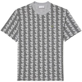 T-shirt Lacoste T-SHIRT EN COTON MONOGRAMME GRIS