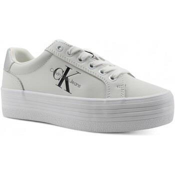 Chaussures Calvin Klein Jeans Vulc Sneaker Donna Bright White Silver Y...