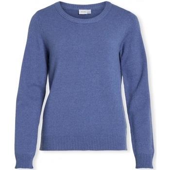 Pull Vila Noos Ril O-Neck L/S - Bijou Blue