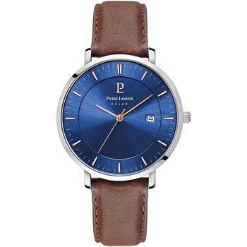 Montre Pierre Lannier INTI Cadran Bleu Bracelet Cuir Brun