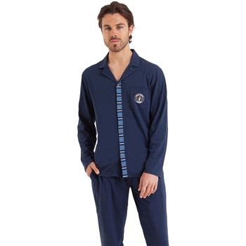 Pyjamas / Chemises de nuit Athena Pyjama long ouvert homme Rayures Cap...