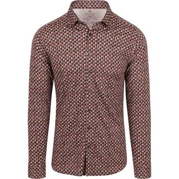 Chemise Desoto Chemise Fundamental Vibes Impression Marron