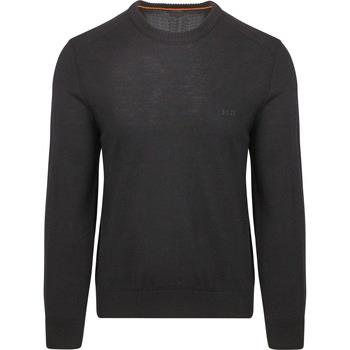 Sweat-shirt BOSS Pull-over Avac Laine Noir