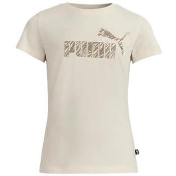 T-shirt enfant Puma TEE-SHIRT ESSENTIAL+ ANIMAL BEIGE - ALPINE SNOW - ...