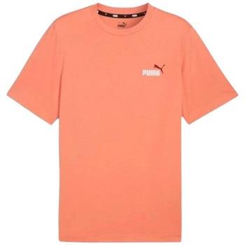 T-shirt Puma TEE-SHIRT ESSENTIALS SMALL LOGO PÊCHE - DEEVA PEACH - M