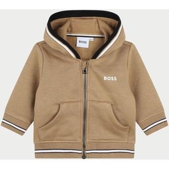 Sweat-shirt enfant BOSS Sweat-shirt beige pour nouveau-né avec logo