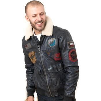 Veste Daytona MYTHIC + FUR SHEEP PETROL NAVY BLUE