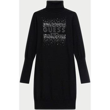 Robe enfant Guess Robe noire pour fille avec col montant et logo