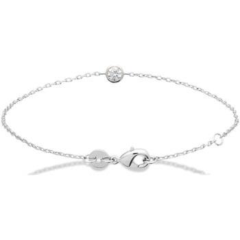 Bracelets Brillaxis Bracelet argent rhodié et oxyde 18 cm