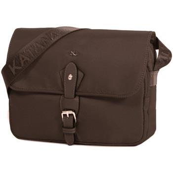 Sac bandoulière Katana Besace Nylon Garni Croûte De Cuir De Vachette K...