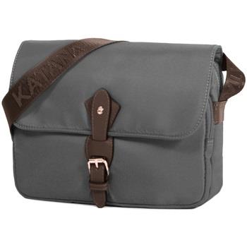 Sac bandoulière Katana Besace Nylon Garni Croûte De Cuir De Vachette K...