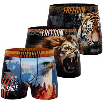 Boxers Freegun Lot de 3 boxers homme Garantie 2 ans Wild Animals