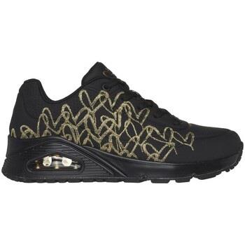 Baskets Skechers BASKETS UNO AIR GOLDEN HEART NOIR