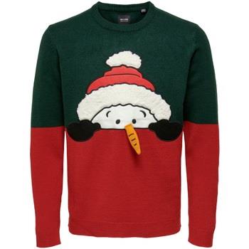 Pull Only &amp; Sons ONSXMAS REG BLOCK CREW KNIT - 22023346