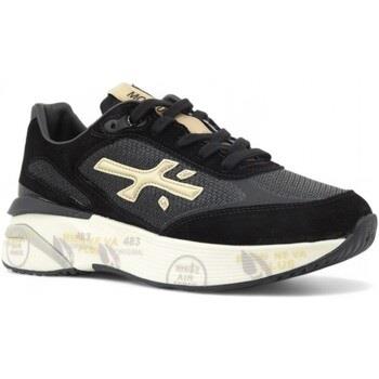 Chaussures Premiata Running Suede Sneaker Donna Black Gold MOERUND-699...