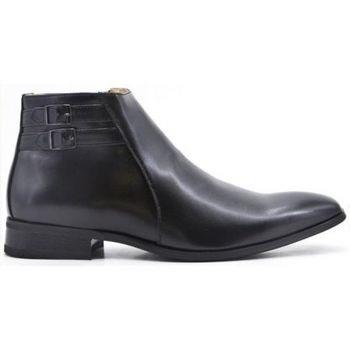 Boots Uomo Bottines en synthétique avec boucles latérales noir