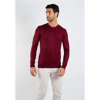 Pull Hollyghost Pull fin col V YY03 - Bordeaux