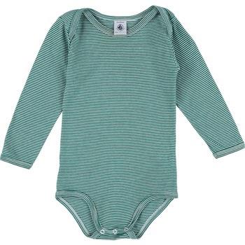 Bodys Petit Bateau Body vert, blanc