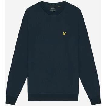 Pull Lyle &amp; Scott Sweat à col ras du cou en interlock - marine fon...