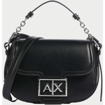 Cabas EAX Sac bandoulière en cuir synthétique noir