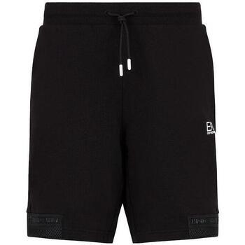 Short Ea7 Emporio Armani Tonal Tape Logo Series Board Shorts - Black