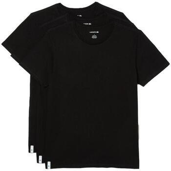 T-shirt Lacoste Lounge 3 Pack Plain Stretch Cotton T-Shirts Black