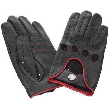 Gants Glove Story Gants de conduite en cuir agneau ref 23665 noir et r...