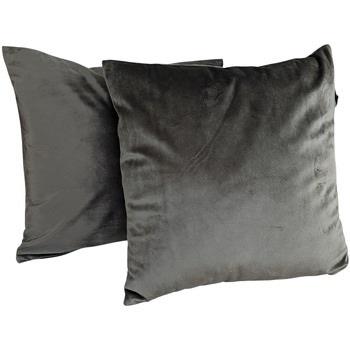 Coussins Avenue Literie Lot de 2 coussins déco 45x45 velours Cendre