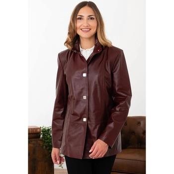 Veste Cityzen ELISABETH AGNEAU PERLE BORDEAUX