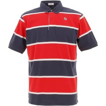 Polo Serge Blanco Polo mc jersey raye dk navy