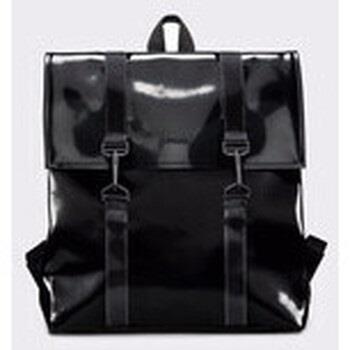 Sac Rains Sac à dos MSN Bag mini noir brillant-047777