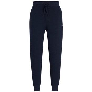 Pantalon BOSS PANTALON DE SURVÊTEMENT EN COTON ÉPONGE BLEU MARINE AVE