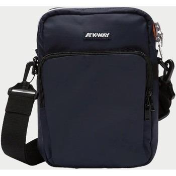 Sac Bandouliere K-Way Bandoulière Erloy bleue avec logo en silicone