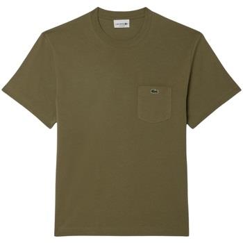 T-shirt Lacoste T Shirt Ref 63659 BMY Vert Kaki