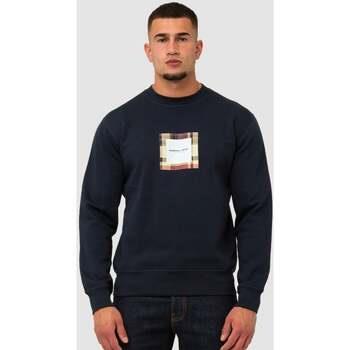 Pull Marshall Artist Col ras du cou avec logo UK ism box - marine