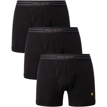 Caleçons Lyle &amp; Scott Lot De 3 Boxers À Braguette Boutonnée Lewis