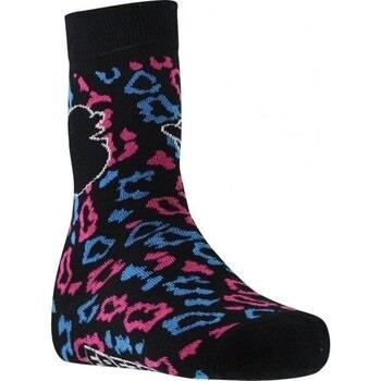 Chaussettes Freegun Chaussettes Femme Coton LEOPARD Noir Bleu