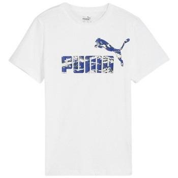 T-shirt enfant Puma TEE-SHIRT ESSENTIAL+ CAMO GRAPHIC BLANC - WHITE - ...