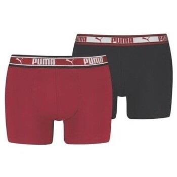 Boxers Puma MEN DUAL LOGO BOXER 2P - BURGUNDY - L