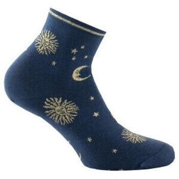 Chaussettes Kindy Socquettes en coton motif all over céleste MADE IN F...