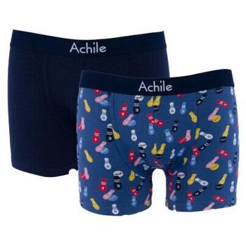 Boxers Achile Pack de 2 boxers en coton bio motifs Quilles