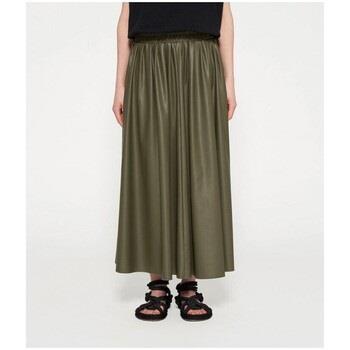 Robe 10 Days Leather Look Pleated Skirt Sage