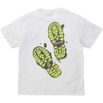 T-shirt Gramicci T-shirt Footprints Homme White