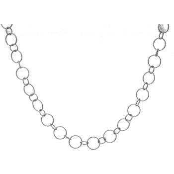 Collier Orusbijoux Collier En Argent Rhodié Multi Cercles Diamantés