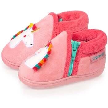 Chaussons enfant Isotoner Chaussons bottillons zip Bébé Licorne rose