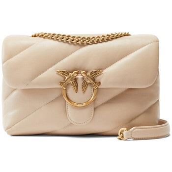 Sac à main Pinko Sac Classic Love Bag Puff en cuir nappa beige