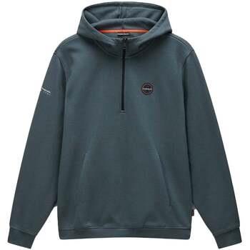 Sweat-shirt Napapijri Badge Quarter Zip Hoodie Green Urban