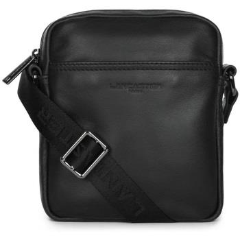 Pochette LANCASTER Sacoche bandoulière cuir Ref 47058 Noir