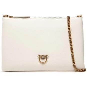 Sac Pinko Clutch blanc classique rose