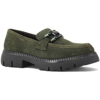 Chaussures Café Noir CAFENOIR Suede Mocassino Donna Verde EB6061